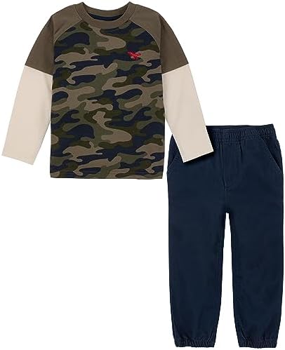 Comfortable Boys 2-Piece Long Sleeve Tee Pants Set