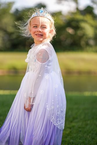 Aoiviss White Snow Queen Princess Dress for Girls