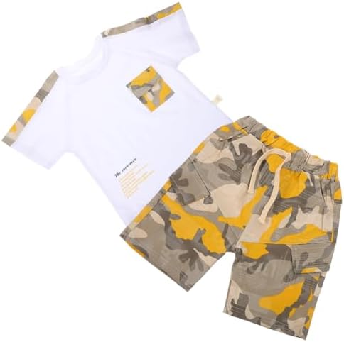 Stylish Camouflage Boys Summer Outfit Set for Ages 5-12