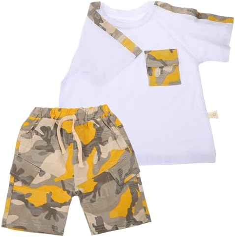 GALPADA Lightweight Toddler T-Shirt and Pants Set for Summer Adventure 80