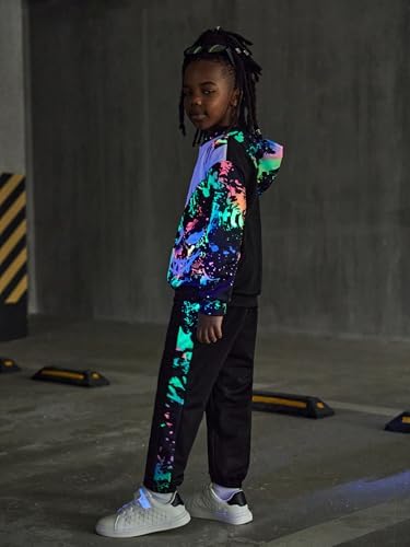WDIRARA Boys 2 Piece Tracksuit Set Sweatpants and Hoodie