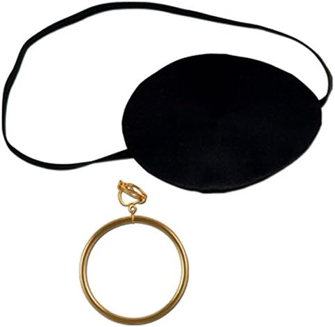 Pirate Eye Patch wPlastic Gold Earring