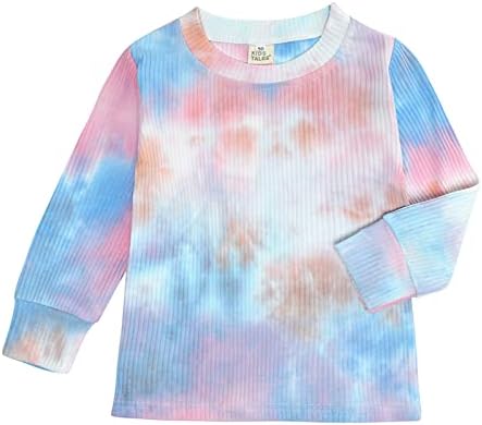 Toddler Boys Girls Fall Sweatshirt Tie Dye Set 2 Pcs