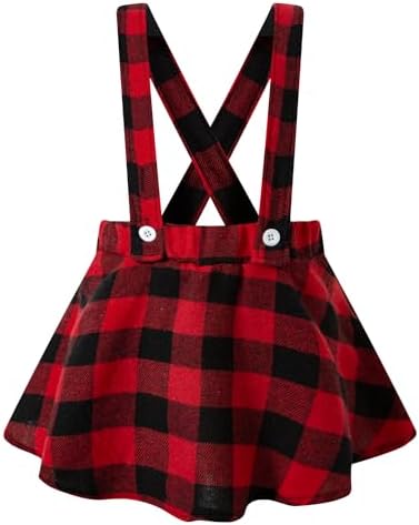 Christmas Cosplay Baby Girl Who Stole The Christmas Outfits Plaid Suspender Skirt Dress