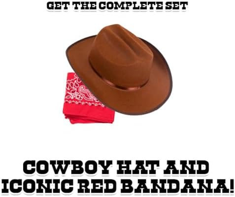 Junior Wild West Cowboy Hat - Red Bandana Kids Western Accessories