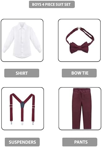 Lilax Boys Formal Slim Fit Pant Set of 4 Pcs 1