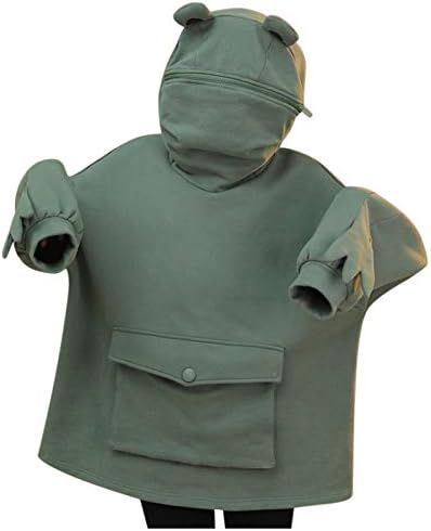 Girls 3D Frog Costume Hoodie for 4-13 Years