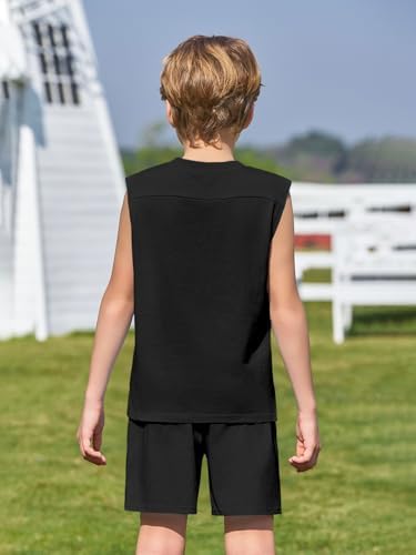 Haloumoning Boys 2-Piece Summer Outfits for 4-14 Years