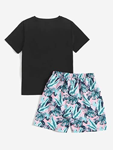 SHENHE Boys Tropical Print Short Sleeve Set