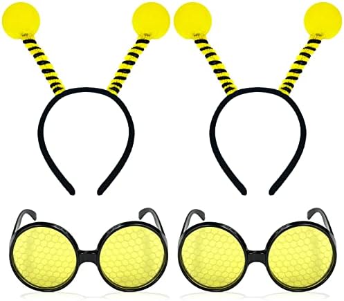 Bee costume headband glasses set for adults