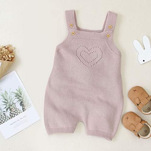 Cute Easter Costume for Toddler Girls Pink Knitted Blouse Jumpsuit