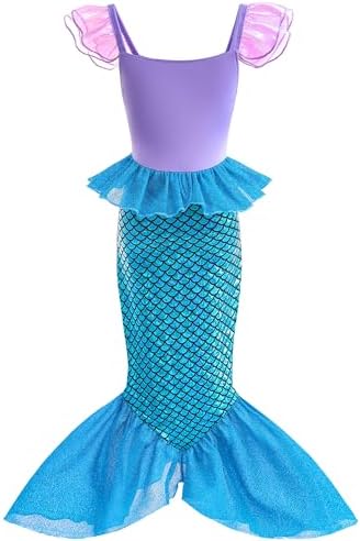 Mermaid princess costume with accessories for girls 3-10 years