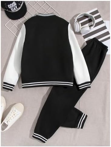 SOLY HUX Boys Stretchy Varsity Sweatsuit Set