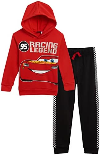 Disney Pixar Cars Lightning McQueen Fleece Hoodie Pants Set 1