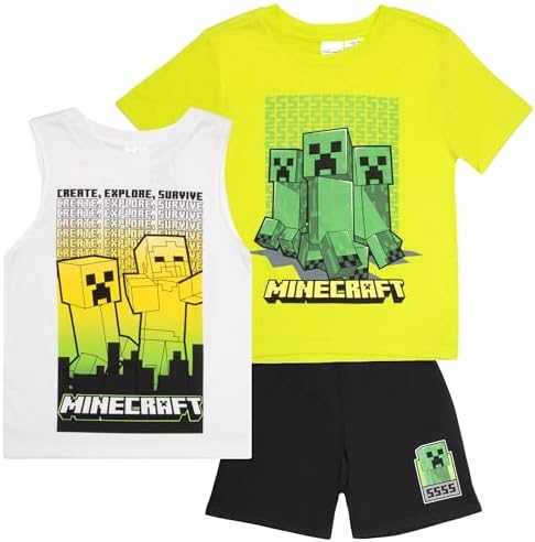 Minecraft Boys Creepers Three-Piece Set Orb Design