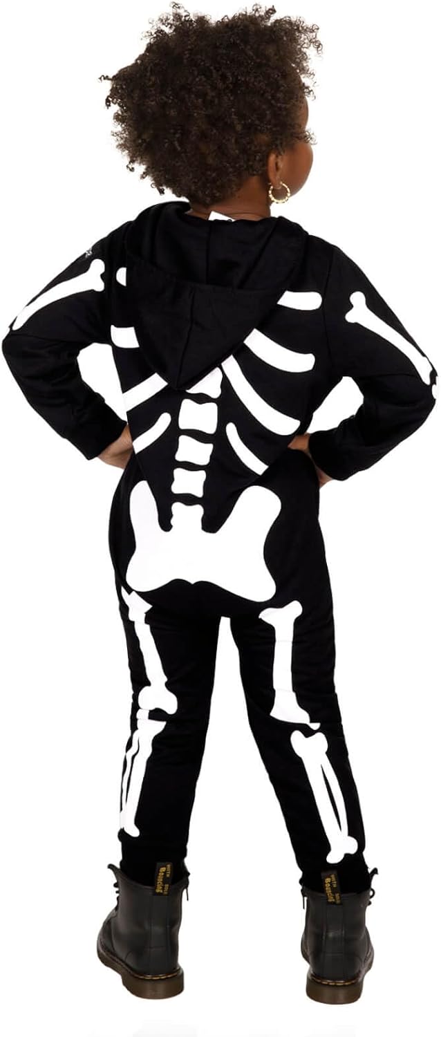 Tipsy Elves Skeleton Halloween Costume Jumpsuit for Babies Toddlers Spooky Fun Unisex