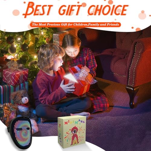 MOYACA LED Mask with Gesture Sensing for Kids Halloween costume