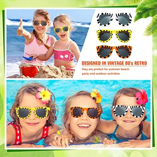Flutesan 24 Pack Animal Print Sunglasses for Kids