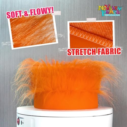 Crazy Orange Hairy Wig Headband - Novelty Place