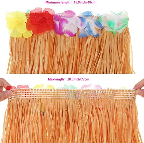 8-Piece Hula skirts for Girls Hawaiian Hula Dancing Kit