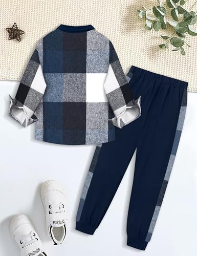 Boys Plaid Pullover Activation Set