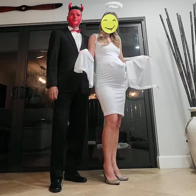 SUIZU Demon Maternity Halloween Costume - Pregnant Mom and Dad Maternity Halloween Props