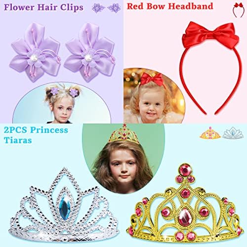 Meland Princess Dress Up Box 4 Set Validating Role Play for Girls