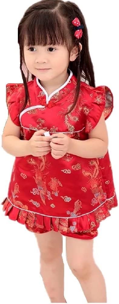 Little Girl Qipao Dress Set