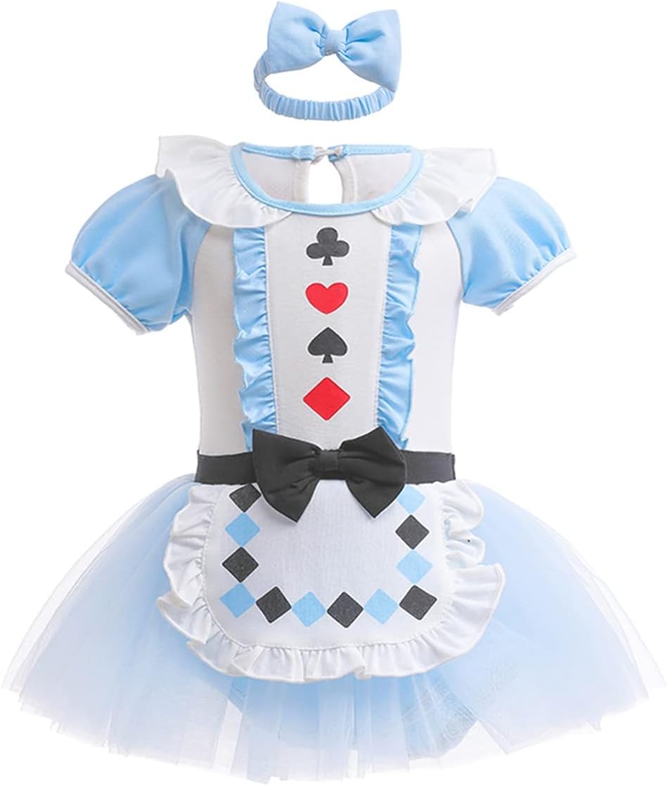 Baby Girls Princess COSTUME ROMPER Dress wHeadband Halloween Party Outfit