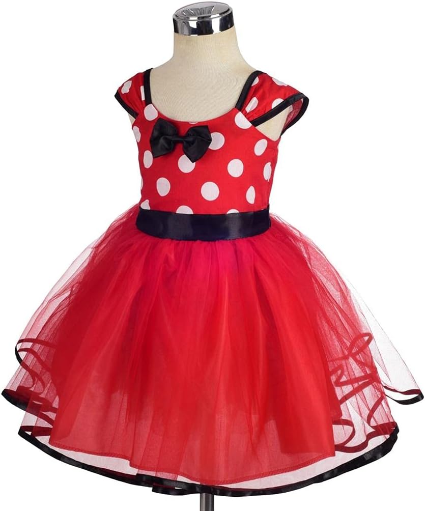 Dressy Daisy Baby Girl Polka Dots Fancy Costume Party Dress with Headband