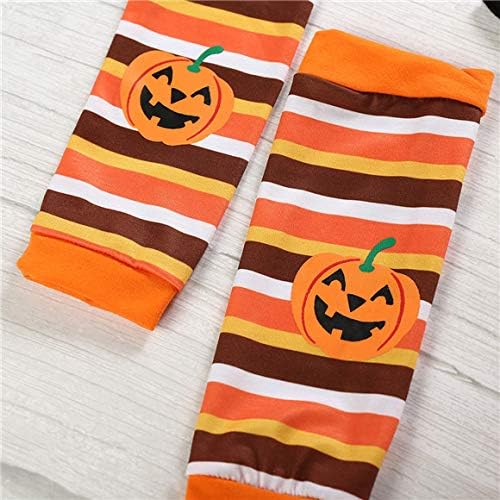 Baby Girls Halloween Outfit Set with Romper Tutu Skirt Leg Warmers Headband