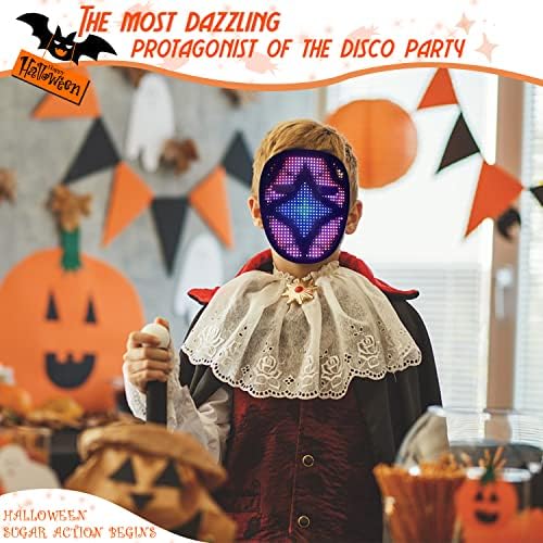 MOYACA LED Mask with Gesture Sensing for Kids Halloween costume