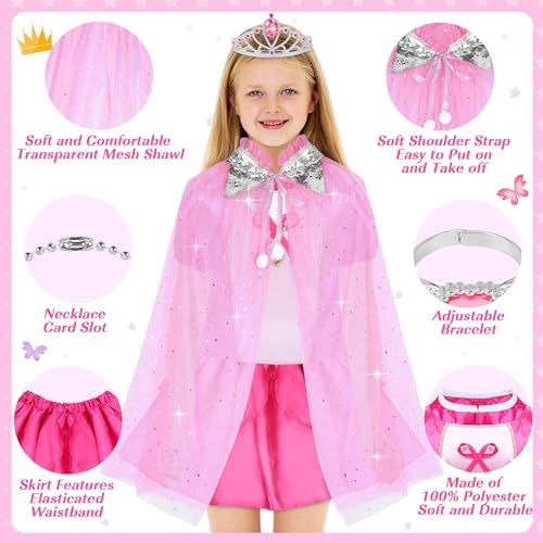 Princess Mermaid Play Costumes 16-Piece Set for Kids