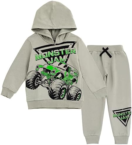Monster Jam Grave Digger Monster Mutt Long Sleeve Hoodie Pants Set