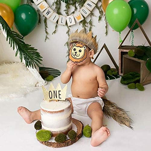 Happy First Birthday Lion Cake Smash Party Outfit for Baby Boys