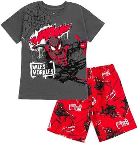 Marvel Spider-Man T-Shirt Shorts Set for Babies to Teens