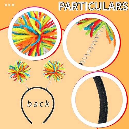 Rainbow Pom Pom Bopper Fun Pride Day Accessory