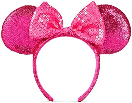 Minnie Mouse Glitter Sequin Ear HeadBand for Girls