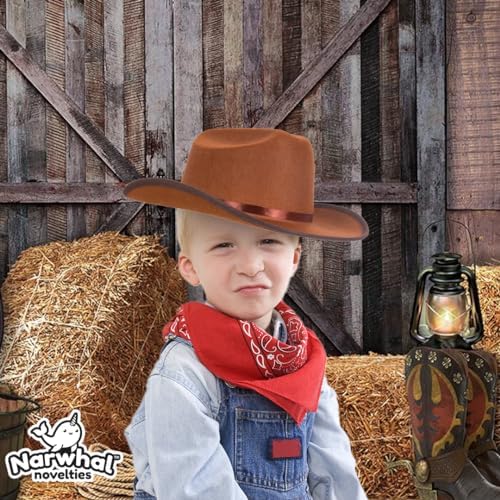 Junior Wild West Cowboy Hat - Red Bandana Kids Western Accessories