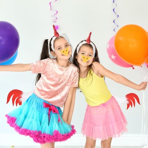 Stylish 5-Piece Rooster Headband Tail Set
