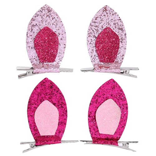 4pc Pink Pig Ear Clips for Kids