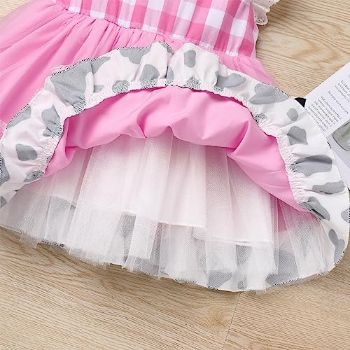 Gingham Animal Print Baby Tutu Dress
