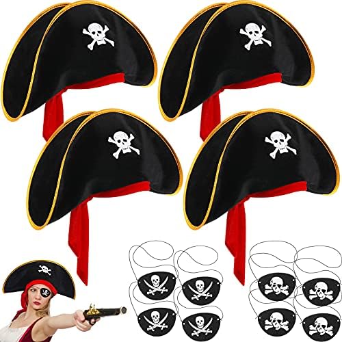 Skylety Pirate Headwear Set for Kids and Adults