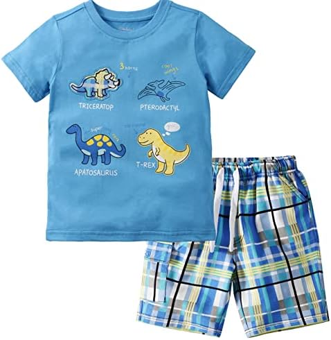 Gorboig Toddler Boys Dinosaur T-Shirt Shorts Set
