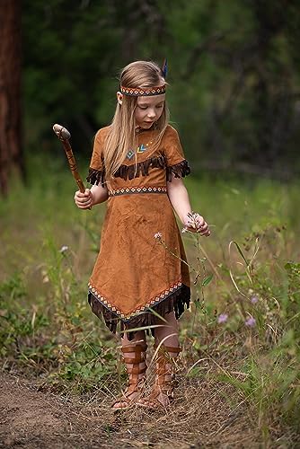 ReliBeauty Girls Native Costume 10-12 years Cohesive and Youthful Style