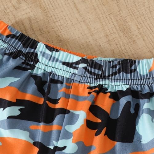 WMHNEI Boys Summer Shorts Set with Coconut Tree Print