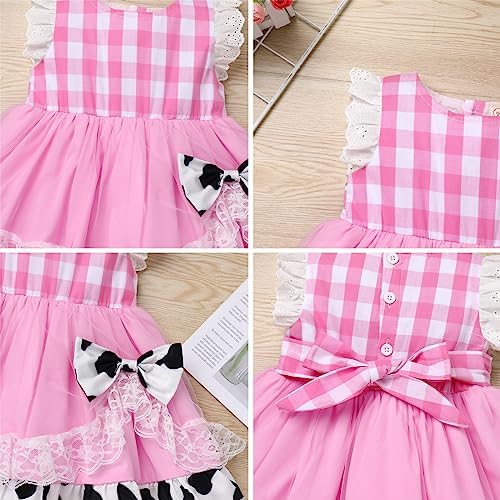 Gingham Animal Print Baby Tutu Dress