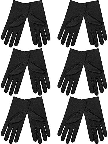 SATINIOR 6 Pairs Halloween Trick Costume Gloves for Kids Girls and Boys