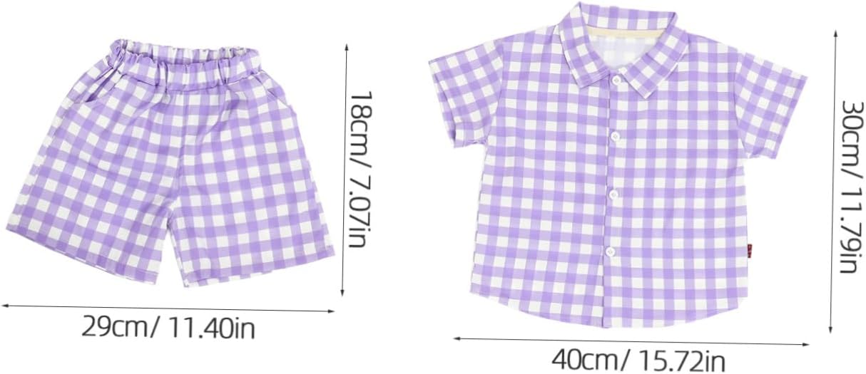 Cool Boys Plaid Summer Short Sleeve Set