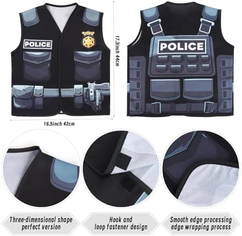 Kyson Police Costume Kit for Boys - Halloween Career Day